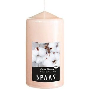 SPAAS Geurende cilinderkaars 80/150 mm, ± 65 uur - Cotton Blossom