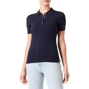 Tommy Hilfiger S/S Polo voor dames, Blauw (Woestijnhemel), 3XL grote maten