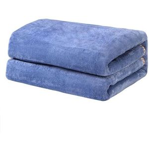 Elektrische deken, hoge en lage temperatuur, uitschakeling, 3 warmtestanden, elektrische deken, bed, flanel, elektrische deken, mooi, bescherming tegen oververhitting, 180 x 90 cm, blauw