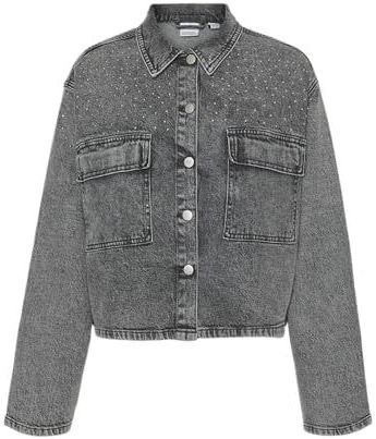 Vero Moda - Ellas - Denim Overhemd - Polokraag - Lange Mouwen
