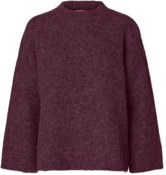 Selected - Gabriella - Gebreide Trui - Oversized Pasvorm - Ronde Hals - Lange Mouwen