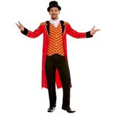 Deluxe Ringmaster Costume, Red, with Jacket, Mock Shirt & Trousers, (L)