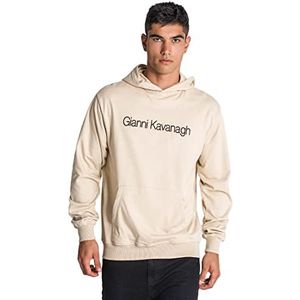 Gianni Kavanagh Beige Essential Maxi Hoodie Hooded Sweatshirt voor heren, Beige, S