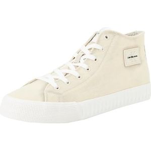 Calvin Klein Jeans Heren Skater Vulc MID Laceup CS ML DIF gevulkaniseerde sneaker, romig wit/helder wit, 8 UK, Romig wit helder wit, 40.5 EU