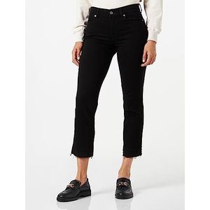 7 For All Mankind The Straight Crop Soho Night met Released Hem, zwart