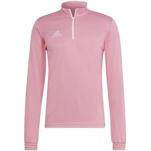 Adidas ENTRADA 22, lange mouwen trainingsshirt voor heren, glanzend, roze, maat L