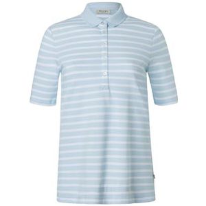 Maerz Poloshirt voor dames, koud blauw/wit, 42