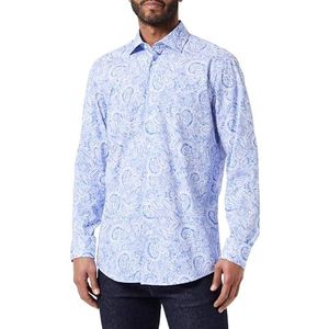 Seidensticker Zakelijk overhemd voor heren, regular fit, zacht, kent-kraag, lange mouwen, 100% katoen, rood, 48