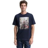 TOM TAILOR T-shirt voor heren, 10668 - Sky Captain Blue, XXL