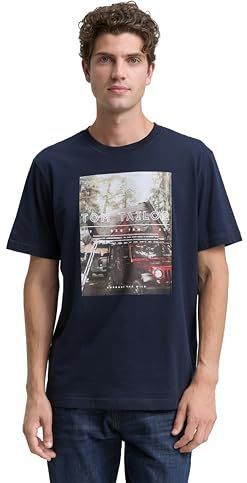 TOM TAILOR T-shirt voor heren, 10668 - Sky Captain Blue, XXL