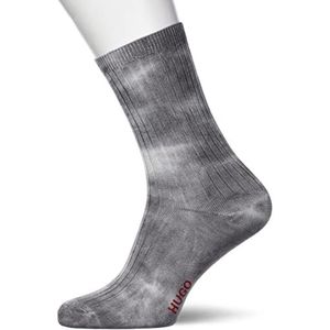 HUGO Qs Rib Tiedye Vi Quarter_Socks voor dames, zwart 1, 39-42 EU