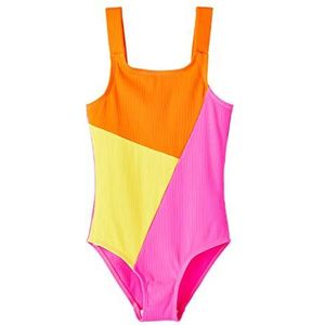 NAME IT Girl's NKFZALMA Swimsuit badpak, Habanero Gold, 134/140, Habanero Goud, 134/140 cm
