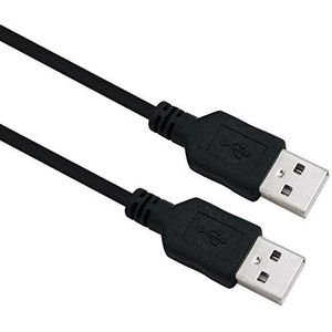 Helos Aansluitkabel, USB 2.0 A stekker/A-stekker, 0,5 m, zwart