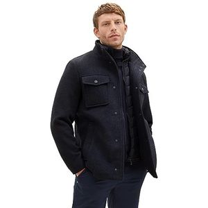 TOM TAILOR Herenjas, 24258 - Navy Blue Structure, XL