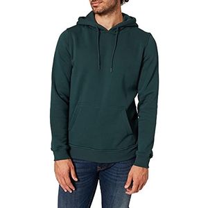 Build Your Brand Heren hoodie Heavy Hoody voor mannen, effen met kangoeroezak en trekkoord, maat XS tot 5XL, verkrijgbaar in vele kleuren, groen (bottle green), S
