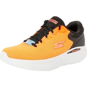 Skechers Go Run Lite Anchorage Sneakers voor heren, Oranje en Zwart Textiel Synthetisch, 45 EU