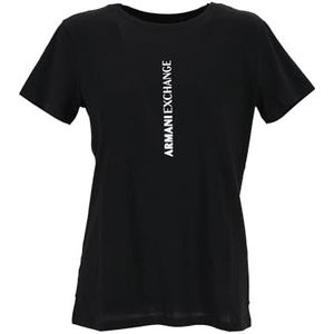 Armani Exchange Girl's Route 66, Front Logo T-Shirt, Zwart, XL, zwart, XL