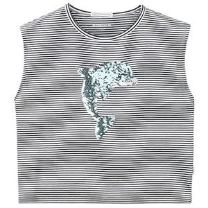 TOM TAILOR T-shirt voor meisjes, 35560 - Navy White Even Stripe, 128/134 cm