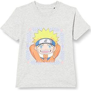 Naruto Happy Valetine's Day GINARUTTS007 T-shirt voor kinderen, grijs gemêleerd, maat 06 jaar, Grijs Chinees, 6 Jaren