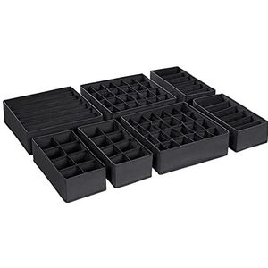 TLOXO 7 stuks opbergdozen, lade-organizer, opbergsysteem voor kledingkast, voor beha's, ondergoed, sokken, stropdassen, vouwdozen, stoffen dozen