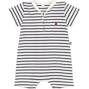 Petit Bateau Combicourt uniseks, Wit/Blauw, 12 Maanden