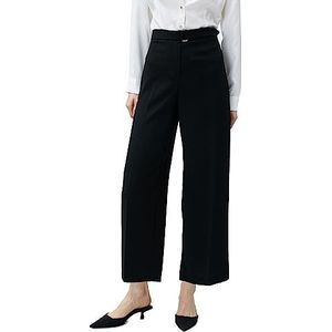 Koton Dames Wide Leg Classic Broeken Riem Detail Pants, zwart (999), 40