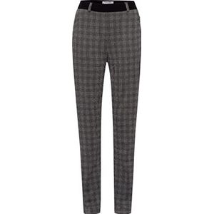 Raphaela by Brax Lillyth Modern Check Jersey broek voor dames, zwart/grijs, 32W x 32L
