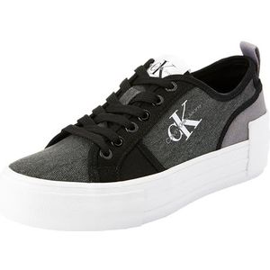 Calvin Klein Jeans Vrouwen Bold Vulc FLATF Low CS ML BTW gevulkaniseerde Sneaker, zwart/Stormfront, 3.5 UK, Zwart Stormfront, 36.5 EU