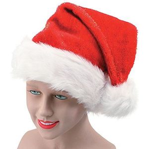 Bristol Novelty BH293 Kerstman pluche glitter hoed, Unisex-volwassene, multi-color, One Size