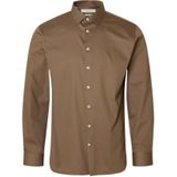 Slhslim-Performance Shirt Ls Noos, chocolade chip, L
