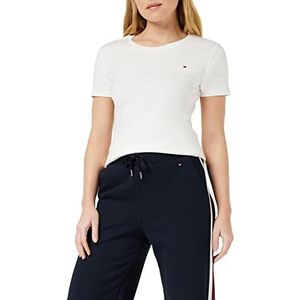 Tommy Hilfiger S/S gebreide tops voor dames, Wit (Ecru), L