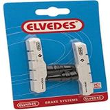 ELVEDES 1 paar remschoenen V-brake 72 mm gum wit compound fiets/VAE/E-bike volwassenen unisex wit
