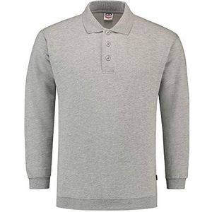 Tricorp 301005 Casual polokraag en tailleband sweatshirt, 60% gekamd katoen/40% polyester, 280 g/m², grijs melange, maat L
