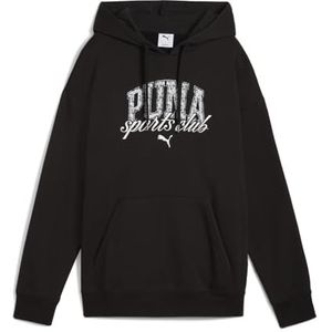 PUMA - Hoodie - Grijs - Fleece - Relaxte Pasvorm