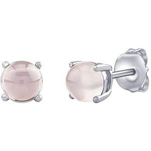 Silvego Oorbellen zilver oorstekers met echt roségoud 6 mm JJJLRD6ERO sSL3896 merk, Standaard, Niet-edele metalen, Geen edelsteen