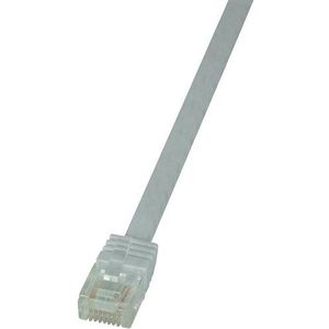 LogiLink CF2021U CAT6 U/UTP Flat Patch Kabel Slimline AWG32 wit 0,50m