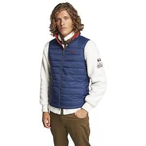 La Martina - Sleeveless nylon down jacket, Navy, Man, XL