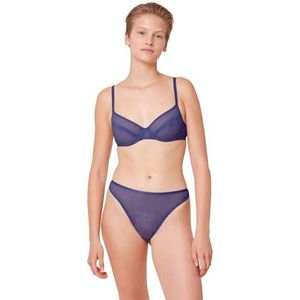 Triumph Dames Bright Spotlight High Leg String Slips, Cool water., 38