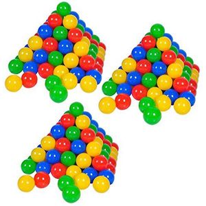 Knorrtoys 56790 - ballenset - 300 kleurrijke plastic ballen/ballen voor ballenbad in doos, 6 cm diameter, in kleurenmix blauw/rood/geel/groen, zonder gevaarlijke weekmakers