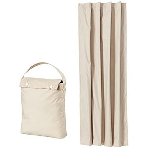 Amazon Basics Portable Travel Window Blackout Curtain Shades with Suction Cups - Beige, 1-Pack