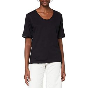 7 For All Mankind Dames Crew Neck Tee Shirt, zwart, M