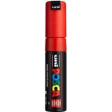 Uni-ball 182621 POSCA Marker PC-8K, met brede wigvormige punt, rood, 1 stuk