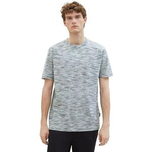 TOM TAILOR T-shirt voor heren, 35056 - Navy White Spacedye Pique, 3XL