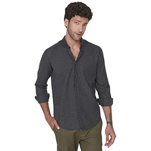 Trendyol Heren TMNAW20GO0094 Shirt, Zwart, XL, Zwart, XL