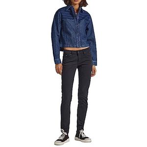Pepe Jeans Soho Jeans Skinny Fit Mid Waist Denim voor dames, Zwart (zwart), 26W / 32L