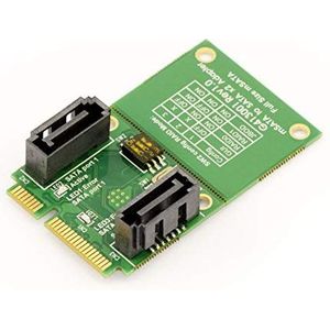 KALEA-INFORMATIQUE mSATA-controllerkaart met 2 poorten voor SATA 6G harde schijven. Onafhankelijke montage of RAID 0 1