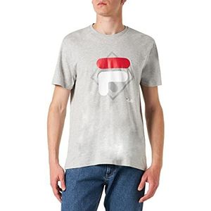 Heren-T-Shirt met Korte Mouwen Fila FAM0447 80000 Grijs