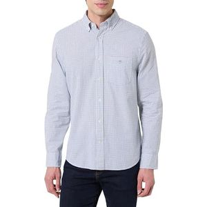 Gant - Overhemd - Blauw - Geruit - Lange Mouwen