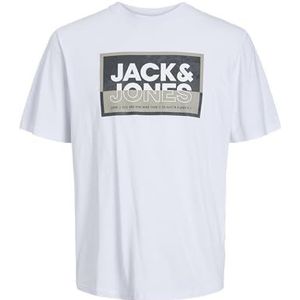 JACK & JONES Jongens T-shirt, wit, 140 cm