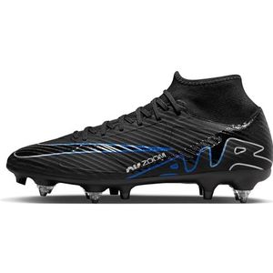 NIKE Zoom Superfly 9 Acad SG-Pro AC, hoge man, zwart/blauw (Black Chrome Hyper Royal), 38.5 EU